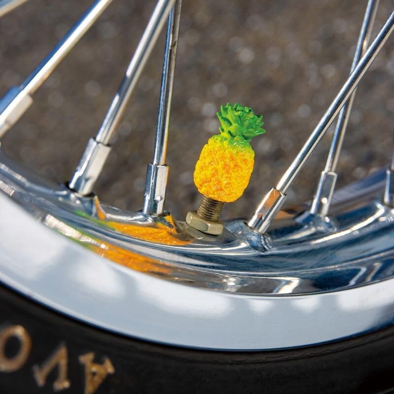 MOONEYES BLUE PANIC Original Pineapple Air Valve Stem Cap
