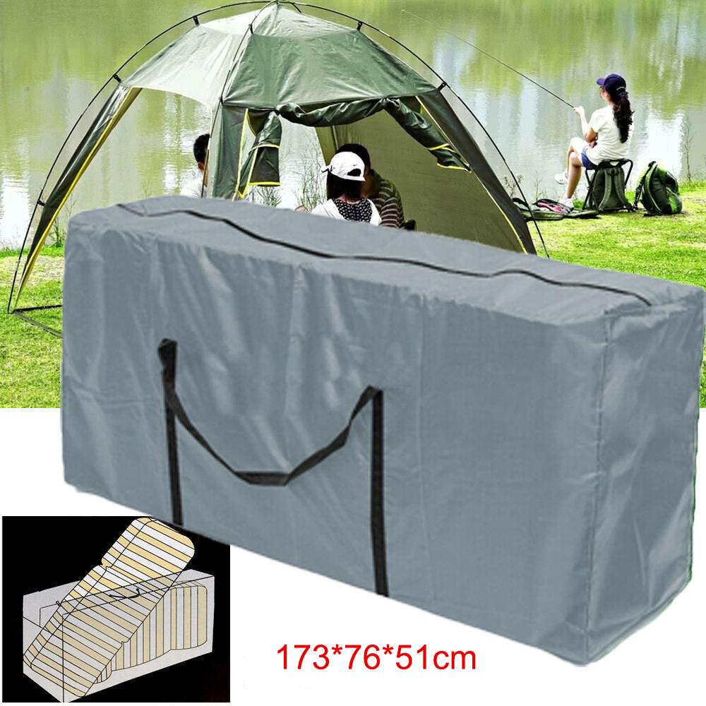Black Outdoor Cushion Storage Bag - 210D Oxford Cloth