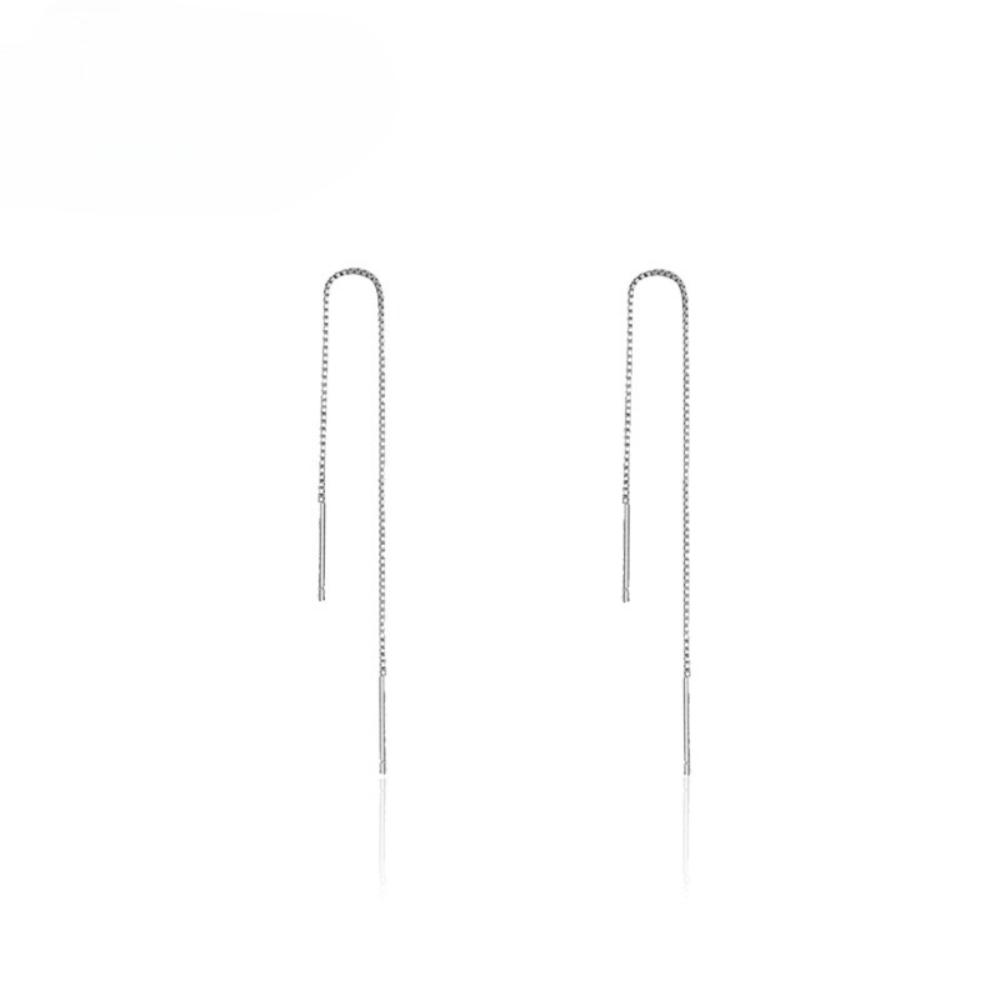 Long earline femininity ear chain Long earrings Skinny earrings