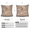 Square Chinese Landscape Painting Cushion Cover Vintage Plum Blossom Pillowcase
