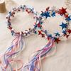 Glitter Star Headband, 4th of July Patriotic Party Celebration Tassel Headband, Women Masquerade Prom Festival Cocktail Hair Accessories