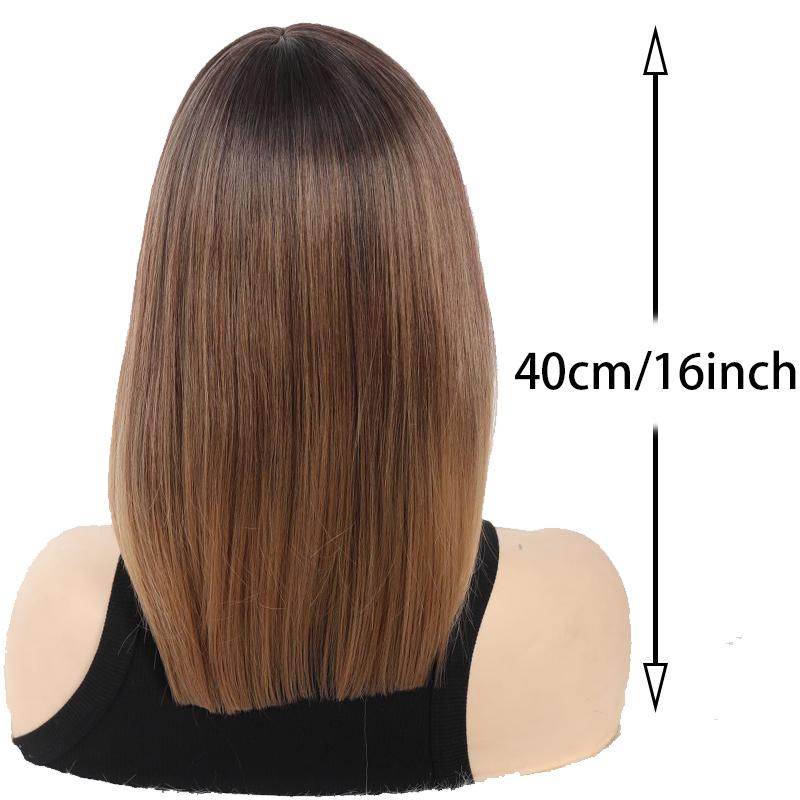 Stained Inner Buckle On the Top of the Head Straight Hair Headband for Women Synthetic Wig for Easy Wearing Daily Party Use