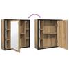 Bathroom Mirror Cabinet Artisan Oak 60x16x60 cm Particleboard