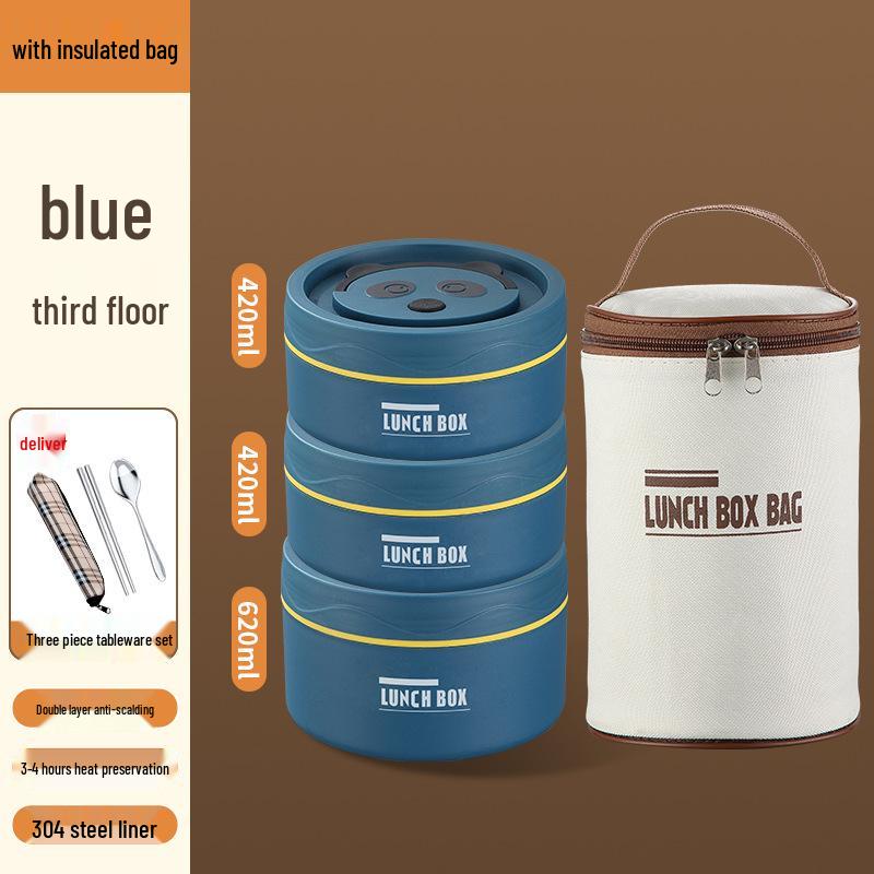 Portable Multi-layer Leak-proof Insulated Bento Lunch Box for Students and Office Workers