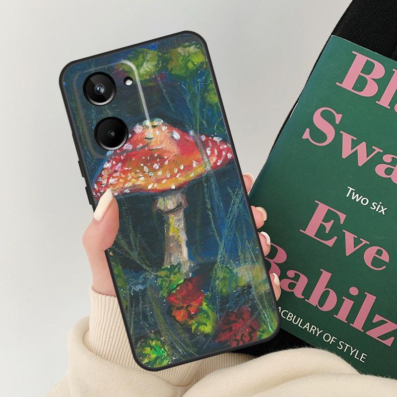 Mushroom Aesthetic For Realme 11 10 9 12 Pro Plus GT Neo 6 5 C21Y C25s C30 C31 C33 C35 C51 C53 C55 C67 Case
