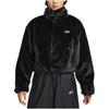 Nike Velvet Jackets Women's Black Stand Collar Moderate DV5140-010