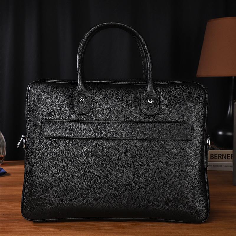 Geantă de mână pentru bărbați din piele naturală, geantă de umăr, geantă crossbody din piele de vacă, casual, pentru computer