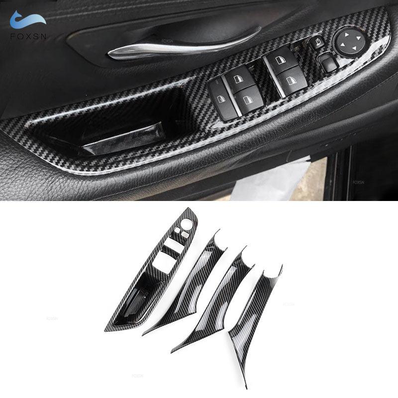 

Для BMW 5 серии F10 F18 2011-2014 2015 2016 2017 салон автомобиля текстура из углеродного волокна дверная ручка защитный чехол