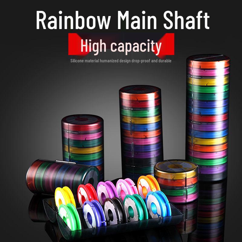 Rainbow Silicone Multifunctional Fishing Line Reel Box