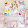 Manga girls heart Japanesestyle cute tapestry atmosphere decoration of the bedroomTapestry Bedside Tapestry Bathroom Tapestry