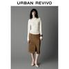UR Women's Drape Neck Pleated Long Sleeve T-Shirt