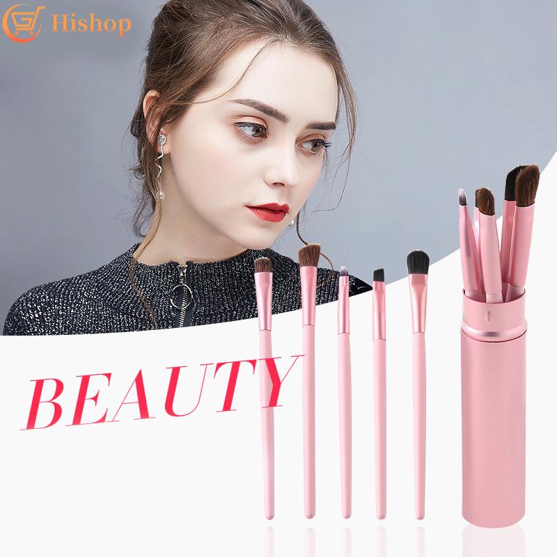 5 Pcs/set Portable Colorful Eye Shadow Brush Set Metal Makeup Brush ...