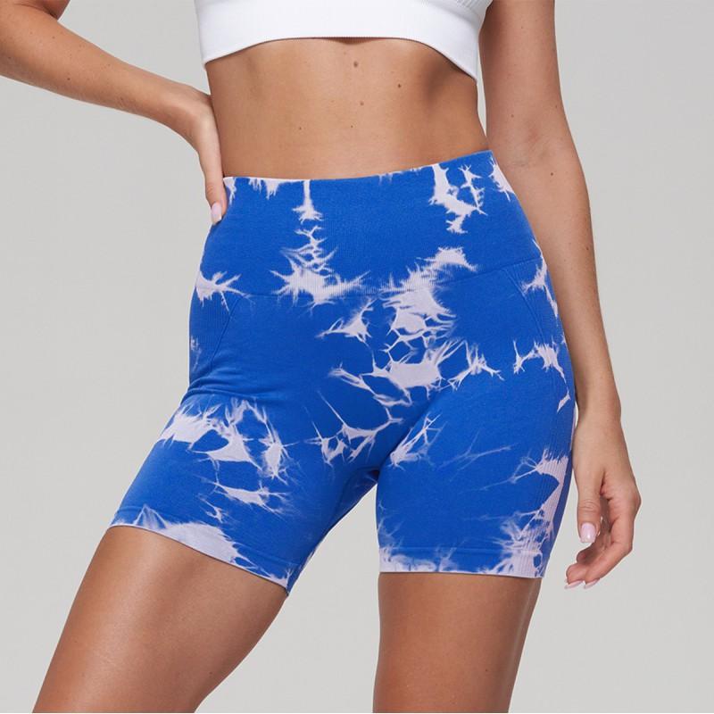High Waist Seamless Smiling Tie-Dye Yoga Leggings Women Elasticity Slimming Fitness Pants