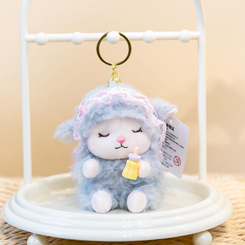 Cute Cartoon Sheep Plush Keychain With Soft Pp Cotton For Kids And Teens
