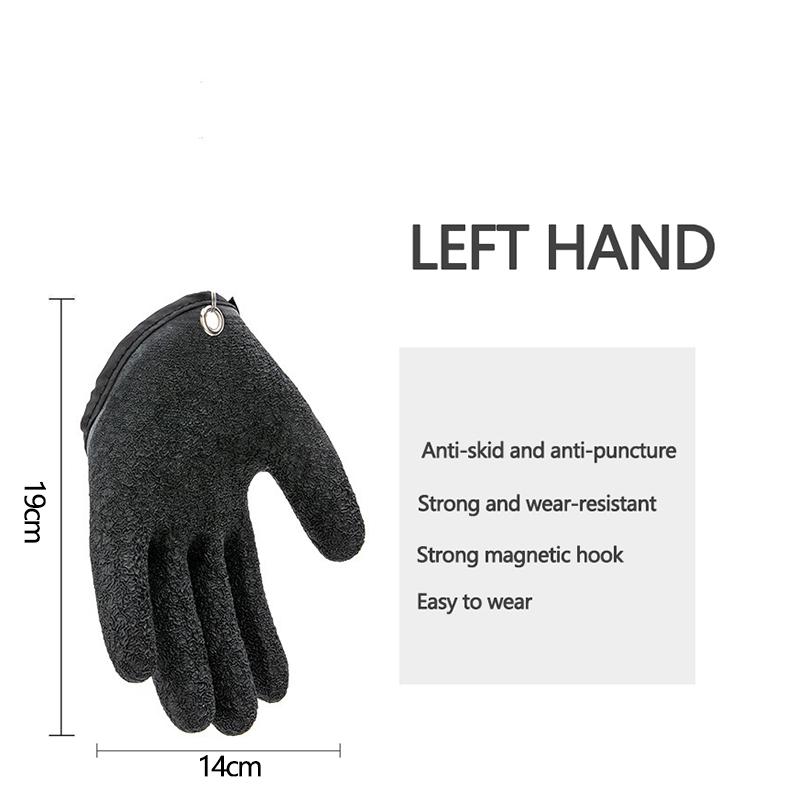 Fishing Gloves Anti-Slip Protect Hand from Puncture Scrapes  Fisherman Professional Catch Fish Latex Hunting Gloves