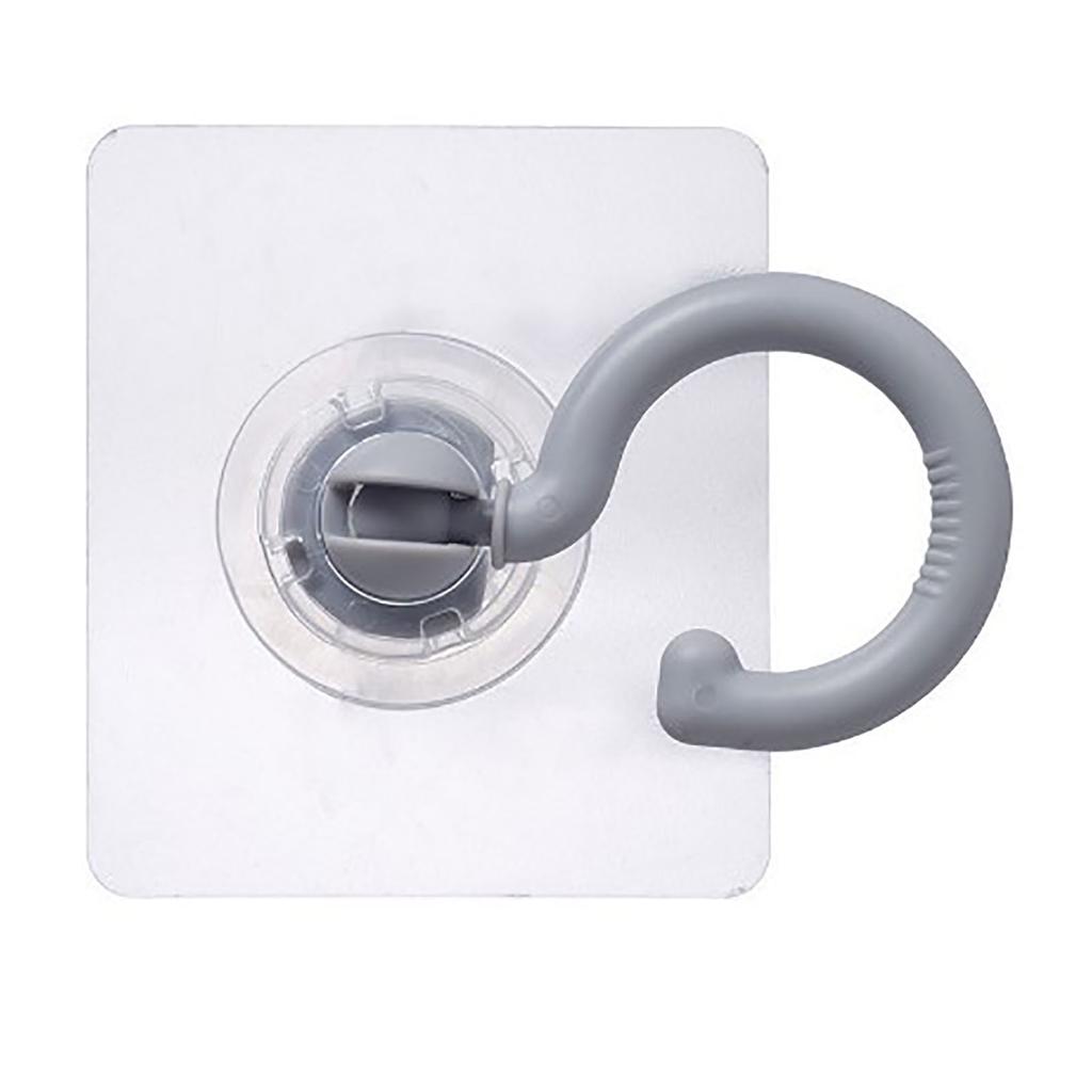 Adhesive Hook 360 Degree Rotating Seamless Hook Stable Plastic Coat Hook for Bathroom Dormitory Closets