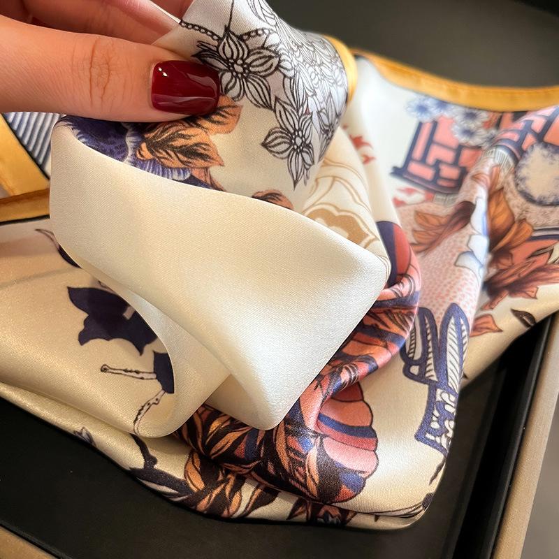 Silk scarf - new silk square scarf for women, spring/summer style, chic and fashionable, 100% mulberry silk