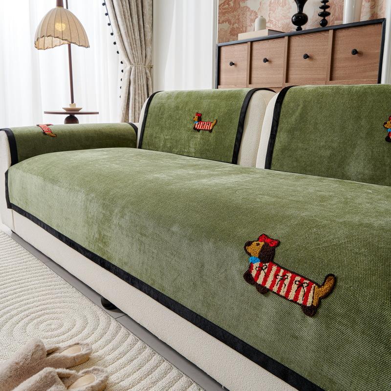 

Chenier Cartoon Sofa Cushion Universal In All Seasons New Straight Row Seat Cushion Non-Slip Sofa Cover Cover Cloth Towel 70*70cm