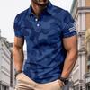 Men's Short-Sleeve Polo Shirt Summer Loose Casual Turn-Down Collar T-Shirt