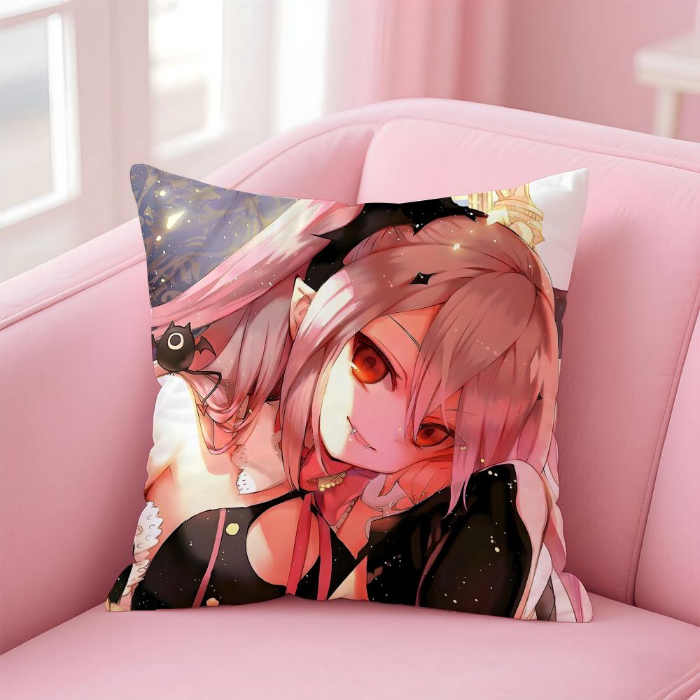 S-Seraph Of The Ends Cushion Cover Comfortable Reversible Pillow Cover Ideal For Car Sofa Bedroom & Beyond