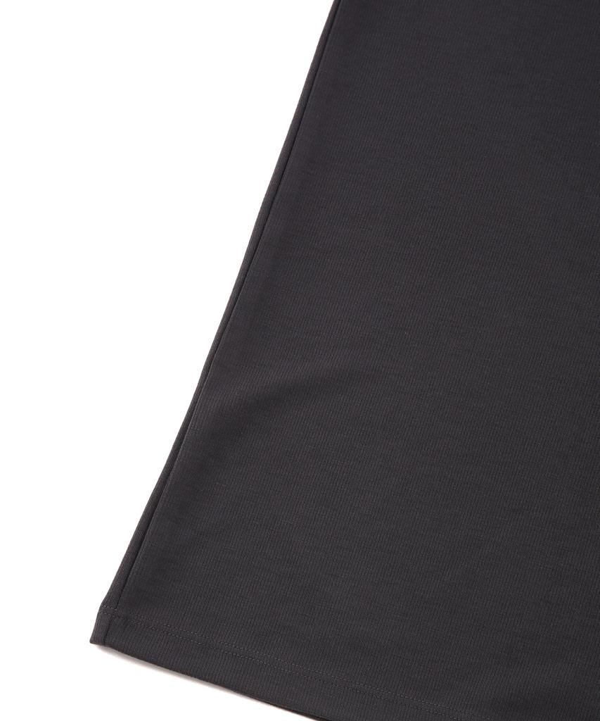IL CORSO Mock Neck Long Sleeve T-Shirt Charcoal Gray