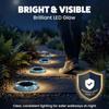 Luce Solare a Disco Mosaico, Illuminazione da Giardino Impermeabile in Vetro, Luci LED Decorative Colorate per Sentieri dal Tramonto all'Alba
