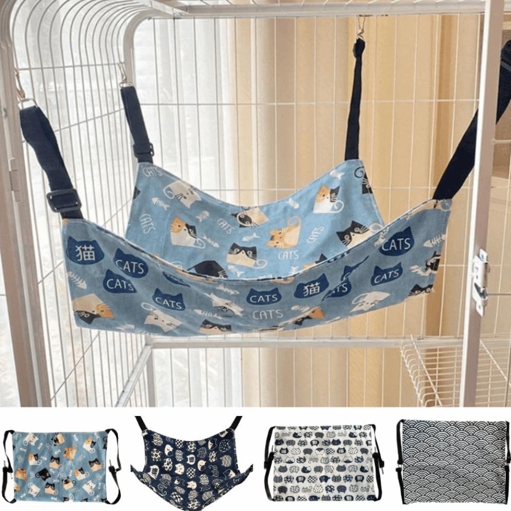 Hanging Cat Sleeping Bag Double-sided Cat Bed Cartoon Cat Hammock Pet Cage