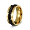 Men's Titanium Steel Rotating Chain Ring - Rotatable Stress Relief Jewelry and Beer Bottle Opener