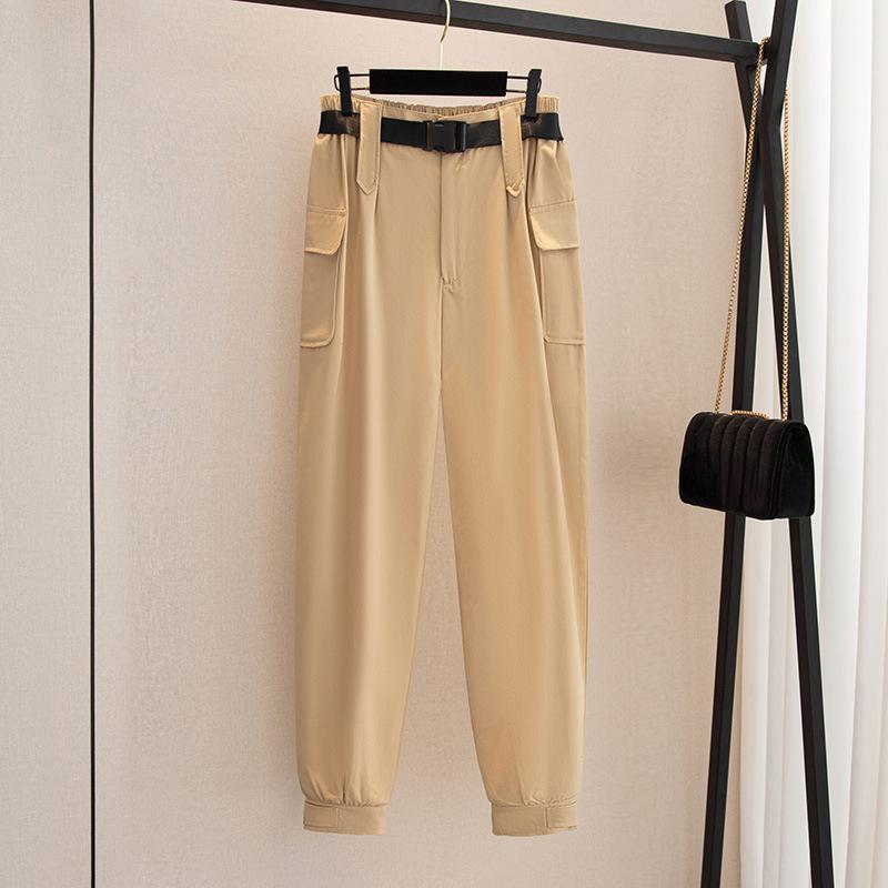 

Женские брюки, длинные брюки с эластичной резинкой на талии, повседневные свободные женские брюки больших размеров, спортивные однотонные летние брюки-шаровары 6XL