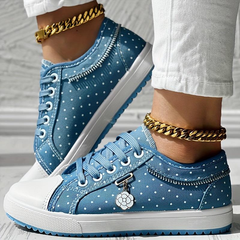 Damskie płaskie trampki z siateczki, codzienne, sznurowane buty z okrągłym noskiem, uniwersalne płaskie buty