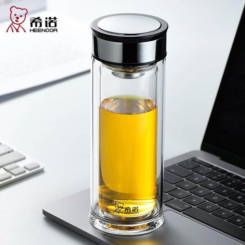 Heenoor XN-6903 Double-Layer Glass Tea & Water Bottle