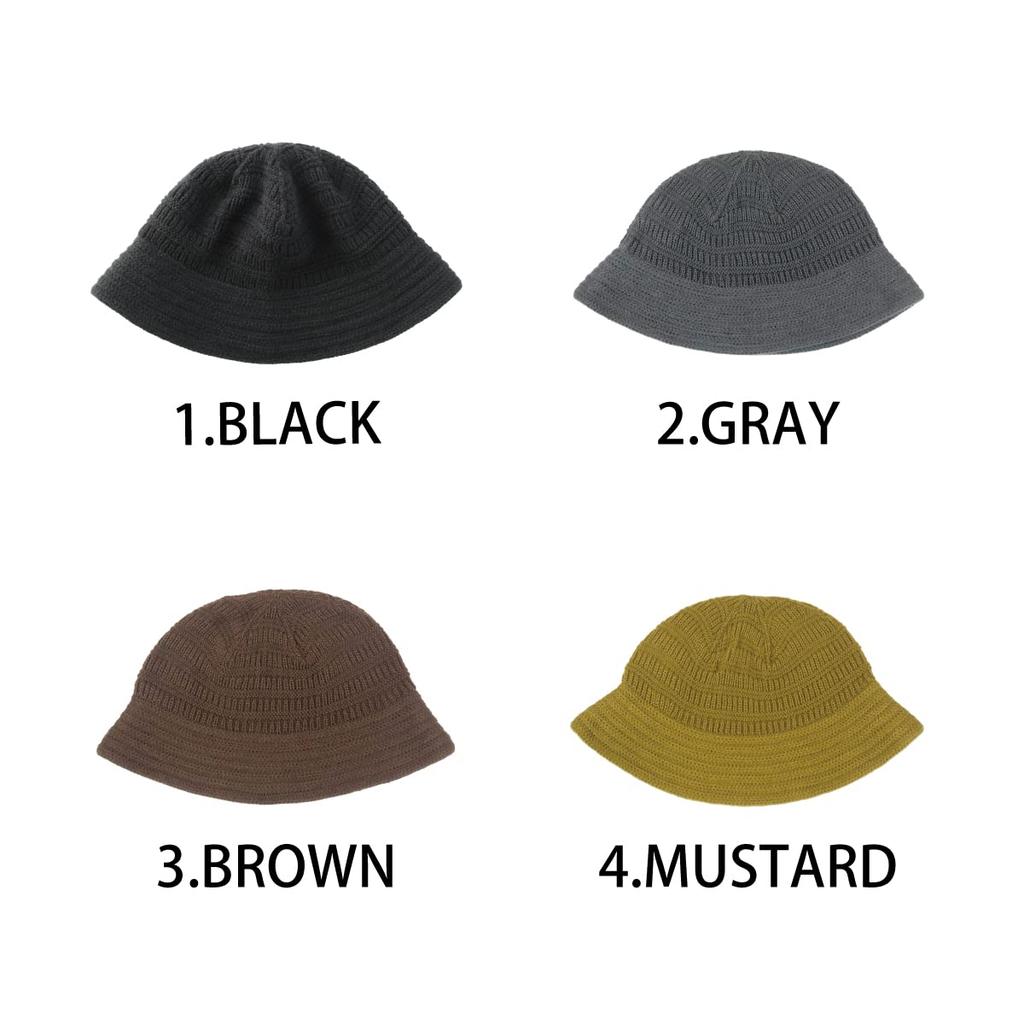 Basic Enchi Acrylic Crusher Knit Bucket Antibacterial and One Size Fits Brown Hat, Hat, Deodorizing, All,