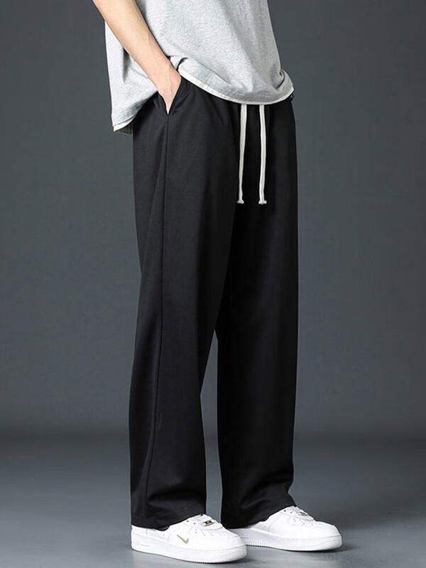 Dingfengbaoluo Men's Loose Draped Straight Pants