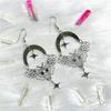 Gold & Silver Hollow Moth Pendant Earrings - Exquisite Retro Handmade Gift