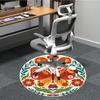 1pc Butterfly Flowers Office Round Area Rug, Indoor Mat Suitable For Office, Under Office Chairs Bedroom Living Room Home Decor, Room Deco