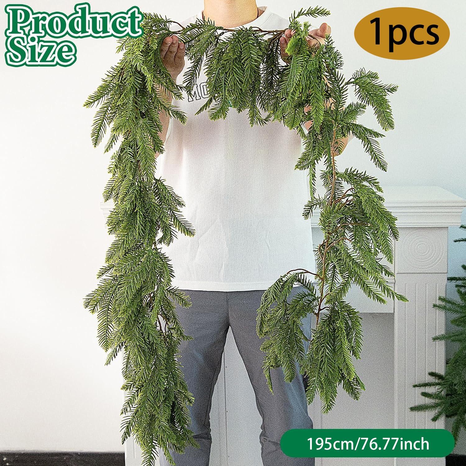 

Рождественский Взрывной 195см Сосновая Хвоя Сосна Кипарис Ротанг Рождественское Украшение Предметы интерьера Фотореквизит зелёный