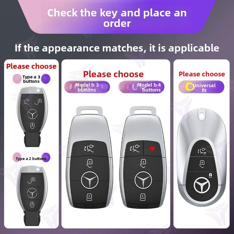 ULA5   Fashion TPU Car Key Case Cover Shell For Mercedes Benz A C E S G Class GLC CLE CLA GLB GLS W177 W205 W213 W222 X167 AMG Keychain