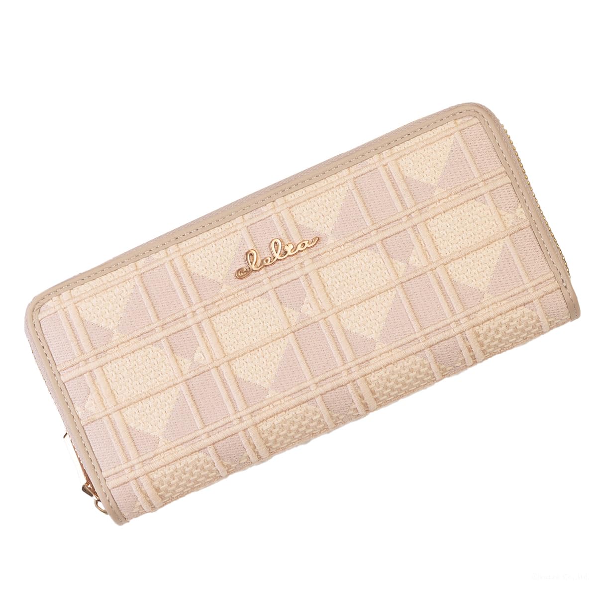 

Long Genuine Large Round Colorer Series Pink [Cleria] Women s Wallet, Wallet, Embroidery, Leather, Capacity, Zipper, [CL-21506] (De Rose)