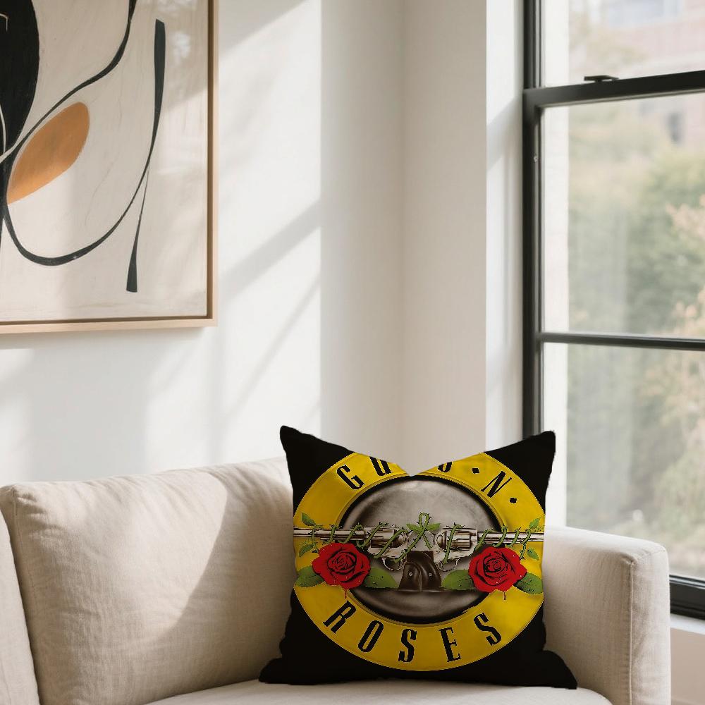 G-Guns N R-Roses-ES Poszewka na poduszkę z motywem zespołu Na Sofę Samochód Biuro Kawiarnia Miękka i Wygodna Dwustronny Druk Poszewka na Poduszkę