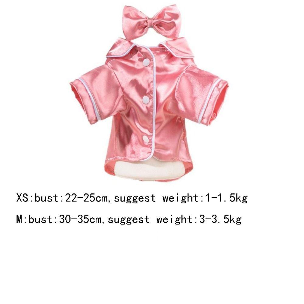 Trendy Soft Pet Silk Pajamas XS/L Thin Fabric Dog Shirt Skin-friendly Comfortable Cat Clothes Summer Season