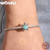 WOSTU 100% 925 Sterling Silver Longevity Sea Turtle Charm Bead Fit Original DIY Bracelets Bangle Fine Birthday Jewelry Present