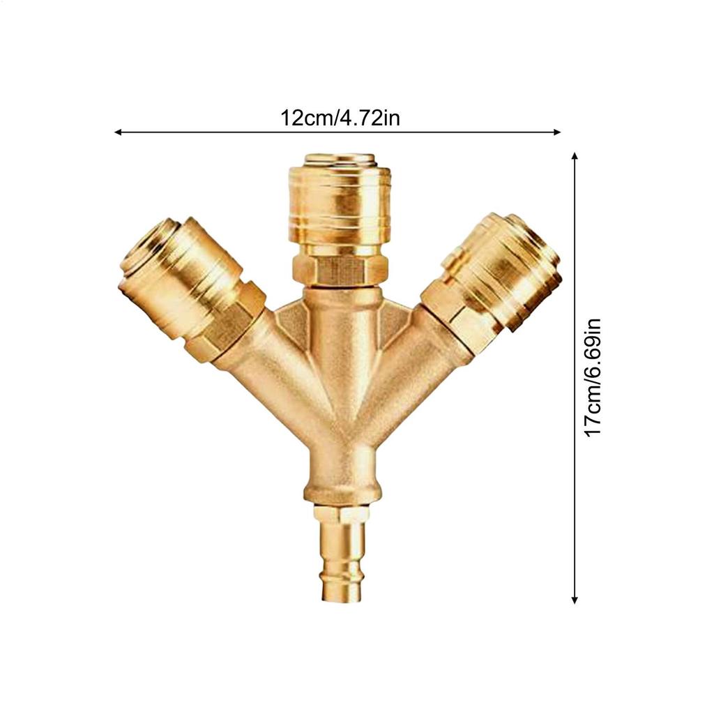 Compressed Air Distributor Triple Quick Release Compressed Air Coupling Compact Industrial Coupler Fittings Hose Accessories For