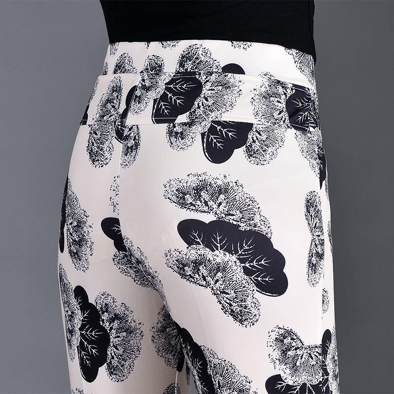 Elastic Waist Plaid Micro Flare Pants - Slimming Bodycon Stretchy Women's Fashion for Summer 2025.