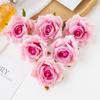 100pz 10cm Fiori Artificiali all'Ingrosso per Scrapbooking Natale Decorazioni per la Casa Matrimonio Giardino Arco di Rose Testa di Seta Finta Scatola di Caramelle