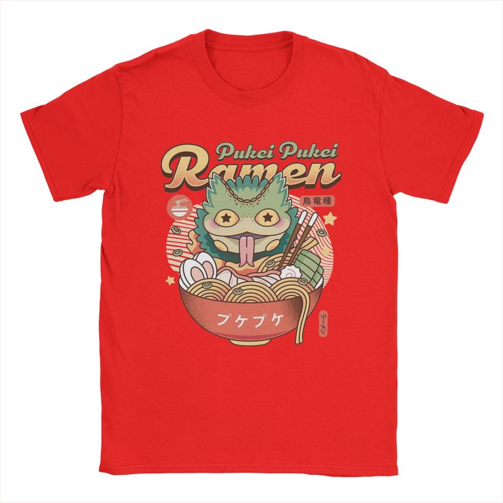 Pukei Pukei Ramen Monster Hunters T Shirt Men Cotton Funny T-Shirts Round Neck Game Anime Tees Short Sleeve Tops Summer