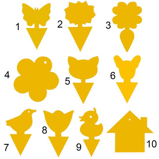 20 sztuk lepka tablica na owady geometryczna, trwała papierowa mucha na owady pułapka odstraszająca dla roślin domowych