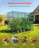 Crop Cage, 2.39 X 1.2 X 1.8 M Plant Protection Tent with Zippered Door, Wind-Resistant Tall Crop Cage, Easy To Install, Outdoor Raised Bed Cover,