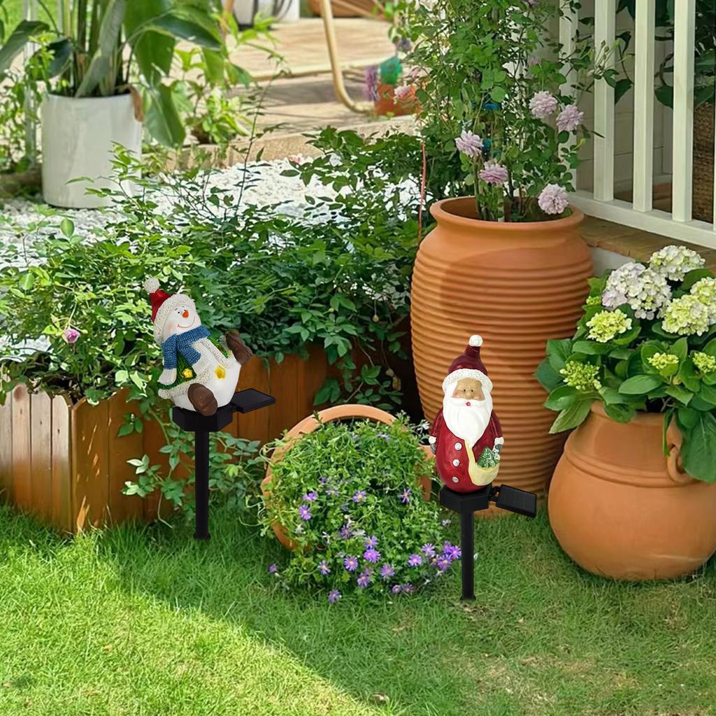 Christmas Solar Outdoor  Light Resin  Decorative Garden Courtyard  Light