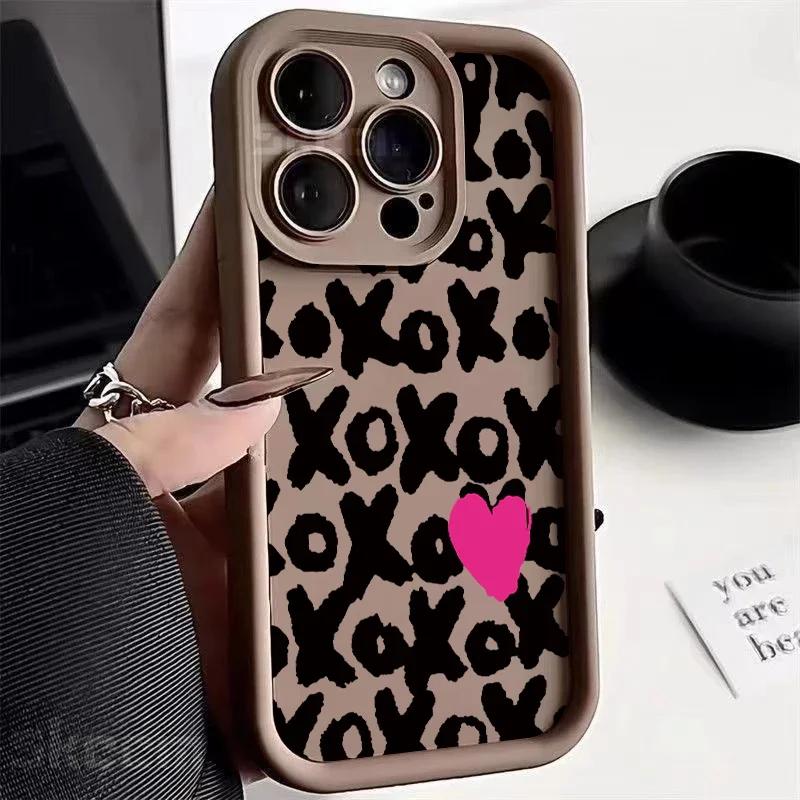 Black Lips Kiss Print Soft Silicone Phone Case For iPhone 16 15 Pro Max 14 13 12 11 Pro Max 7 8 15 Plus X XS XR Shockproof Cover
