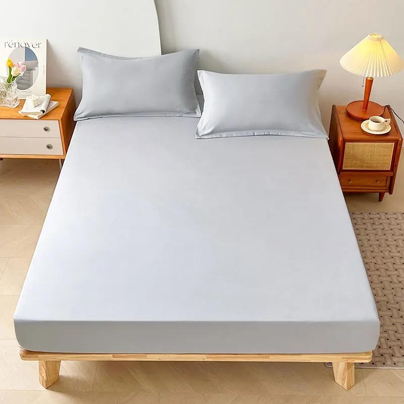 1PC Plain Color Waterproof Mattress Cover Polyester Material Thin Breathable Bedroom Four Seasons Apply